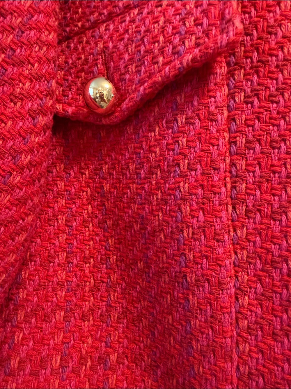 Mango Tweed Button-Front Cropped Jacket - Picture 3 of 5